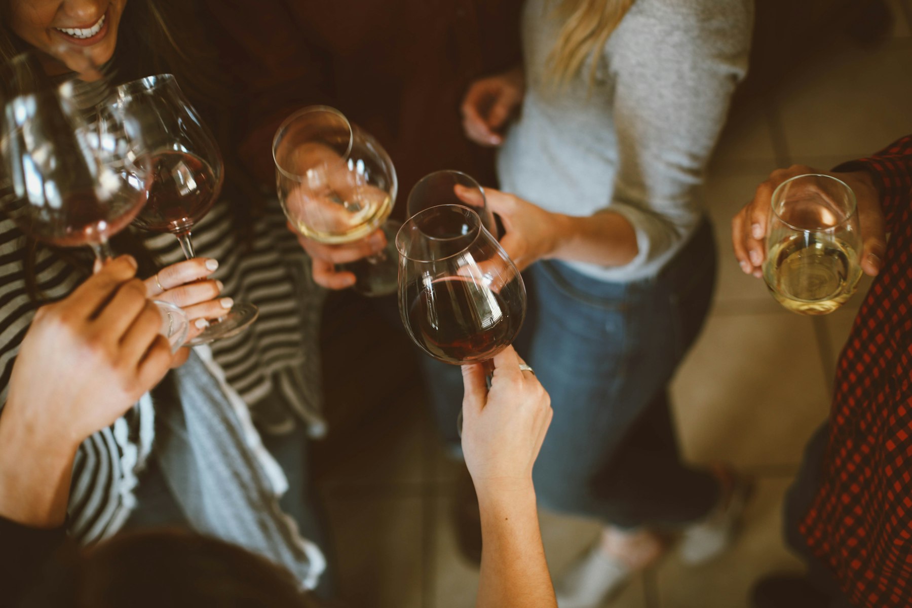 Guests toasting